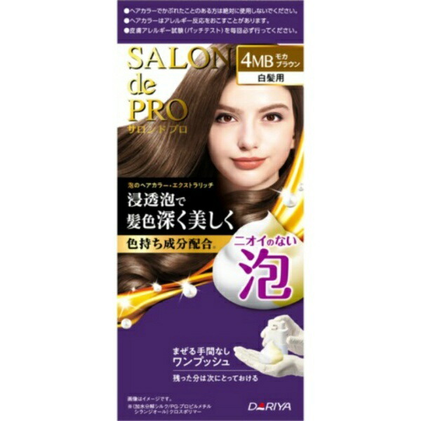 Salon de Pro Foam Hair Color Extra Rich (for Gray Hair) 4MB <Mocha Brown>