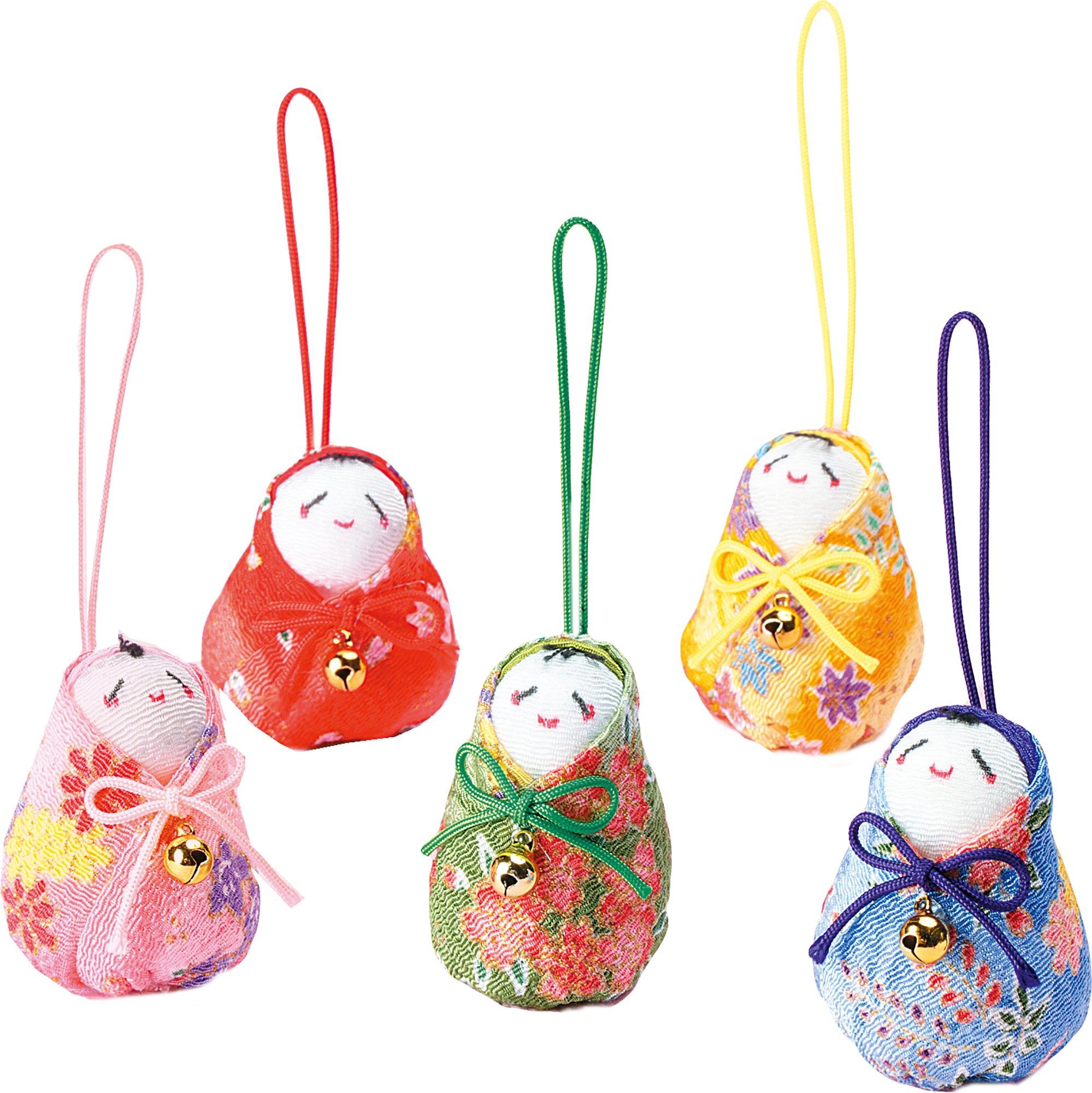 Panami Kyoto Crepe Five-Color Netsuke Kit Princess Daruma LH-316
