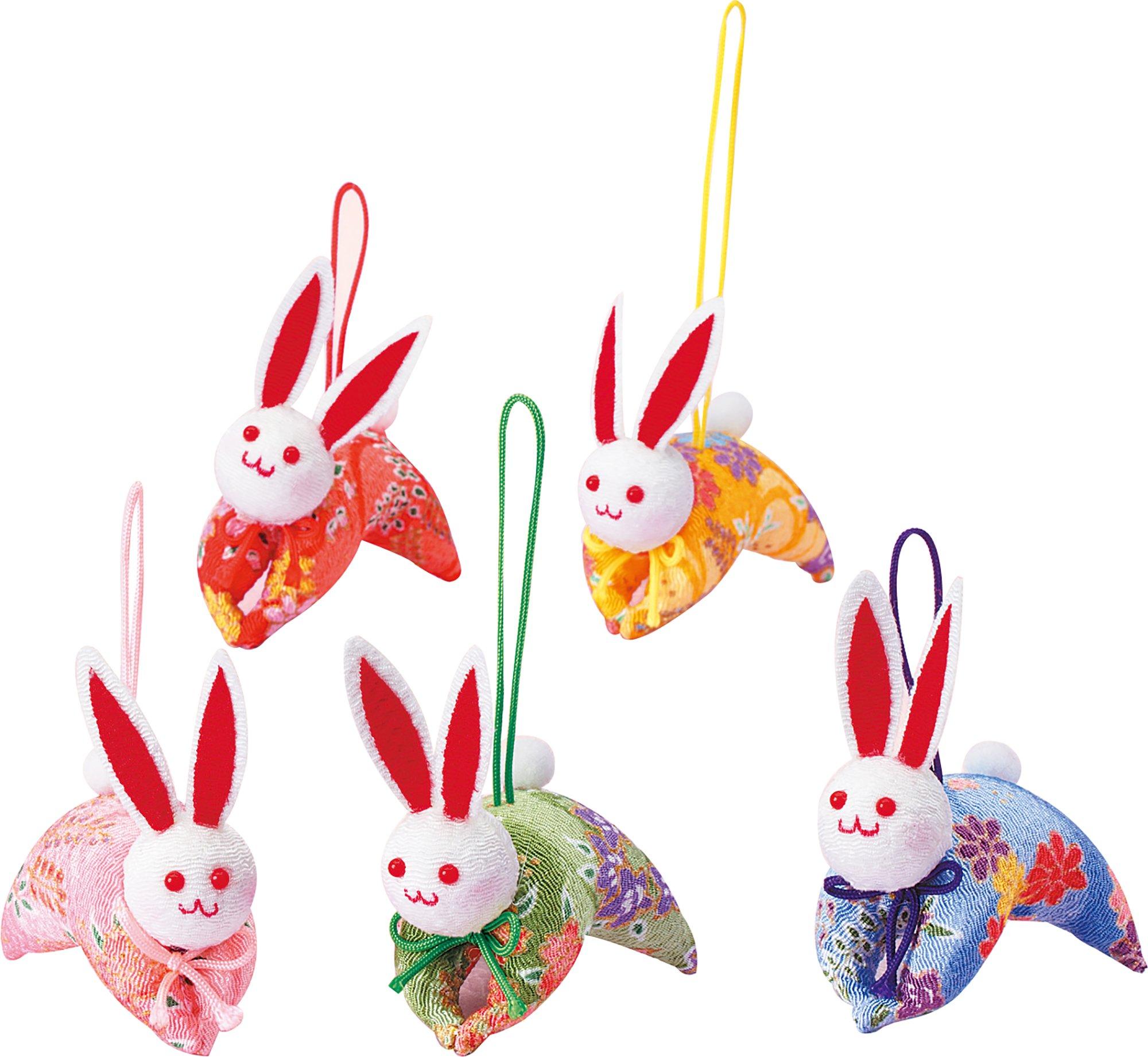 Panami Kyoto Crepe Five-Color Netsuke Kit Rabbit LH-319