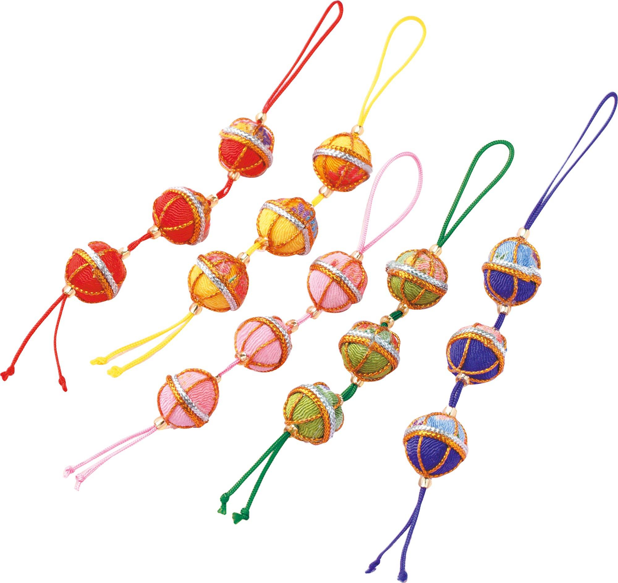 Panami Kyoto Crepe Five-Color Netsuke Kit Triple Cluster LH-324