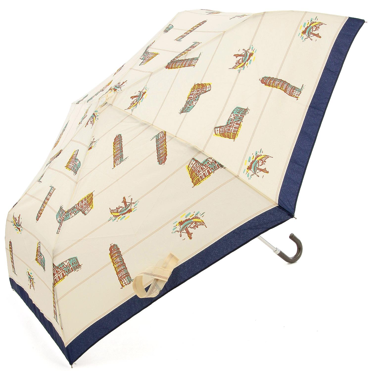 Miyajima Folding Umbrella 55cm Wind-Resistant Frame Retro Italy Navy