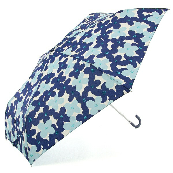 Miyajima Folding Umbrella 55cm Wind-Resistant Frame Floral Print Navy Manual Open