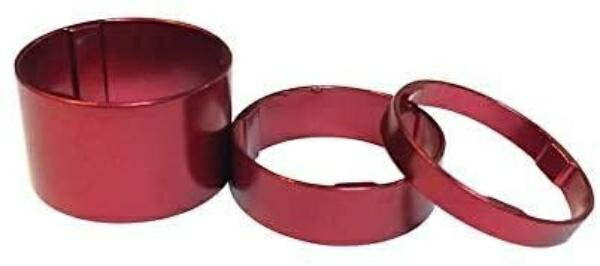 Avedio Lightweight Aluminum Spacer 5mm, 10mm, 20mm Red (1 each) 70586