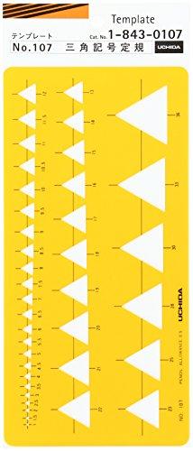 Uchida Template No.107 Triangle Symbol Ruler 1-843-0107