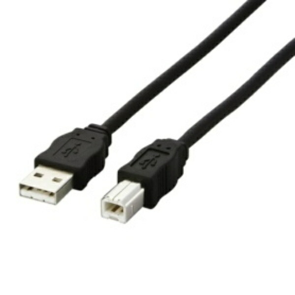 ELECOM USB Cable  USB 2.0 (USB Type-A Male to USB Type-B Male) RoHS Compliant 3m Black USB2-ECO30