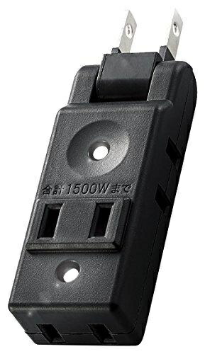 ELECOM Power Strip Compact Ultra-Thin Design 4 Outlets Black AVT-M01-24BK