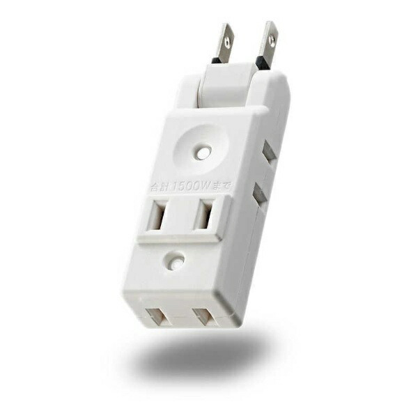 ELECOM Power Strip Compact Ultra-Thin Design 4 Outlets White AVT-M01-24WH