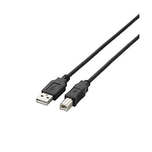 ELECOM USB Cable  USB 2.0 (USB Type-A Male to USB Type-B Male) 0.7m Black U2C-BN07BK