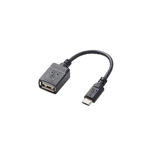 ELECOM OTG Cable microB-A Female to USB 2.0 Black 0.1m TB-MAEMCBN010BK