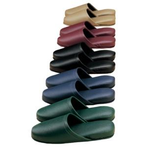 Omikenji Antibacterial Leather-Style Slippers, Front-Closure, Camel Brown, Approx. 23~26.5cm, 36011