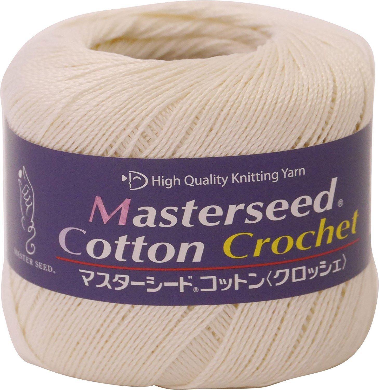 Diamond Yarn Master Seed Cotton Crochet Yarn Medium Weight col.301 White Series 30g Approx. 142m