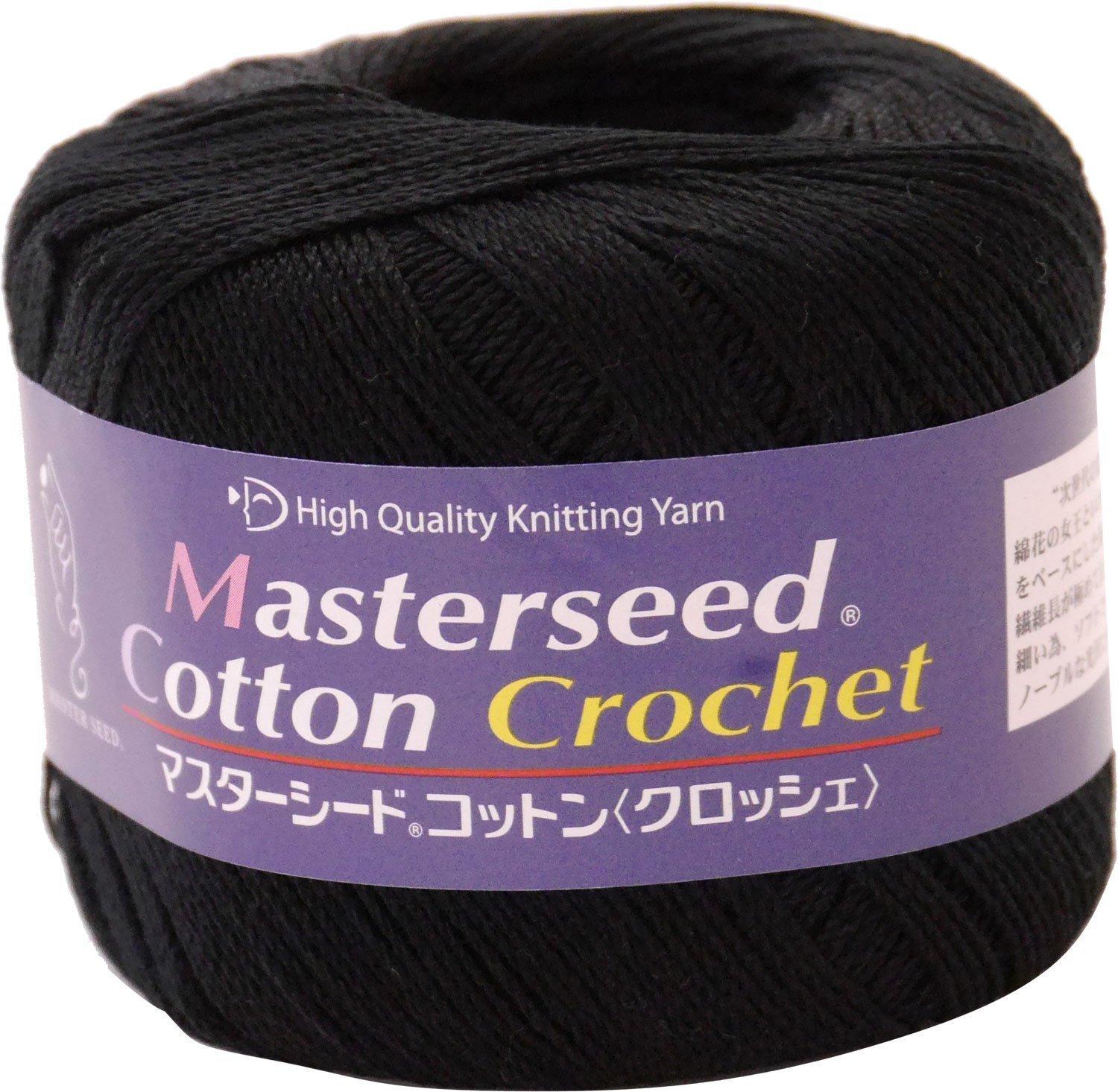 Diamond Yarn Master Seed Cotton Crochet Yarn Medium Weight col.315 Black Series 30g Approx. 142m