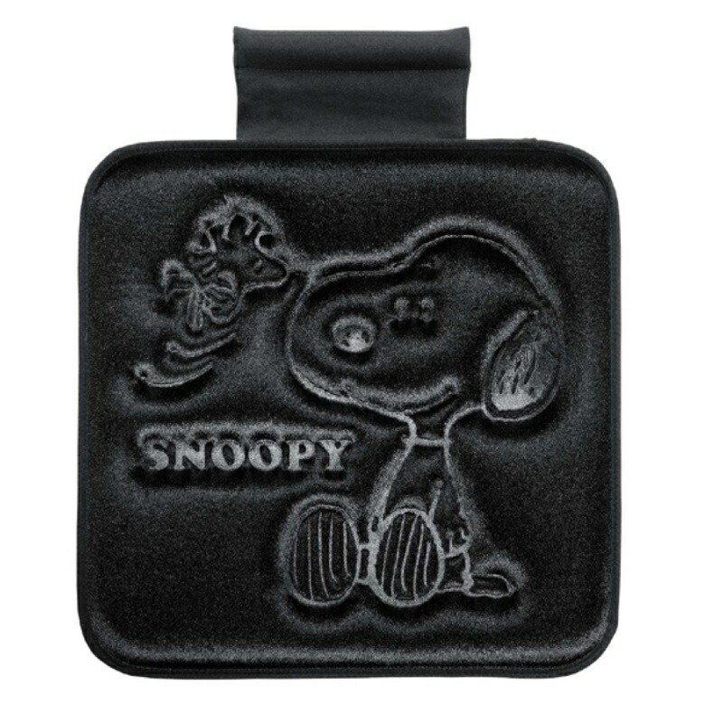 BONFORM Seat Cushion Snoopy Press for Light/Standard Vehicles Square Shape with Stopper 45x45cm Black 5712-02BK