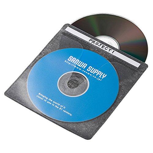 Sanwa Supply Blu-ray Disc Compatible Non-Woven Fabric Case (50-Pack, Black) FCD-FNBD50BK