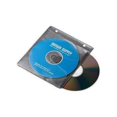 Sanwa Supply Blu-ray Disc Compatible Non-Woven Fabric Case (With Ring Holes, 50-Pack, Black) FCD-FRBD50BK