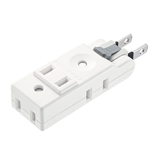 Sanwa Supply Power Strip 4 Outlets 2-Pin Easy-Pull Design Micro Tap Swing Plug White TAP-B58W