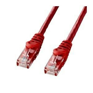 Sanwa Supply CAT6 LAN Cable (5m) UTP 1Gbps/250MHz RJ45 Snap-Proof Red LA-Y6-05R