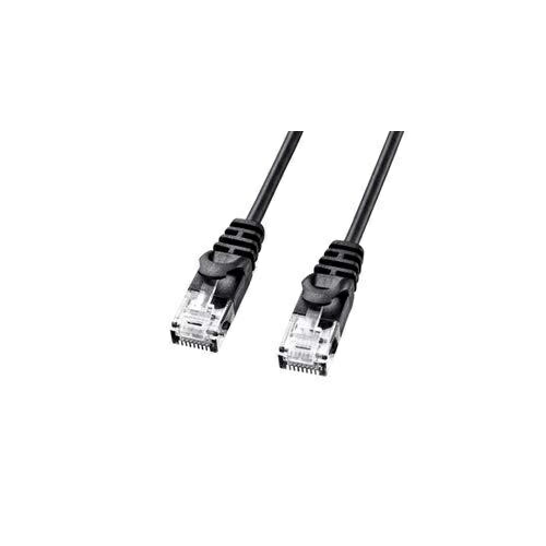 Sanwa Supply Category 6 Ultra-Thin LAN Cable 5m Black LA-SL6-05BK
