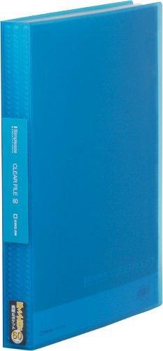 King Jim Clear File Simples Transparent 60-Pocket A4 Vertical Blue 186-3TSP-B