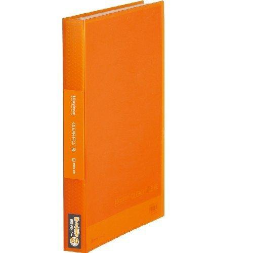 King Jim Clear File Simples Transparent 60-Pocket A4 Vertical Orange 186-3TSP-OR
