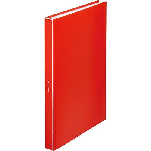 King Jim Clear File Hiktas Transparent 60-Pocket A4 Vertical Red 7281-3T-R
