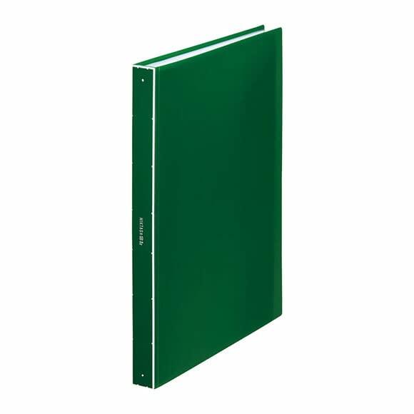 King Jim Clear File Hiktas Transparent 60-Pocket A4 Vertical Green 7281-3T-G