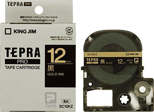 King Jim Tape Cartridge Tepla PRO 12mm SC12KZ Black