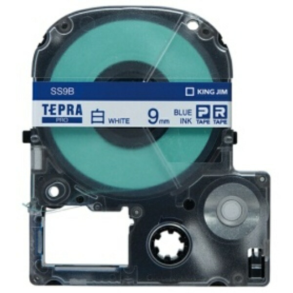 King Jim Tepla PRO Tape Cartridge 9mm White Label/Blue Text Length 8m SS9B