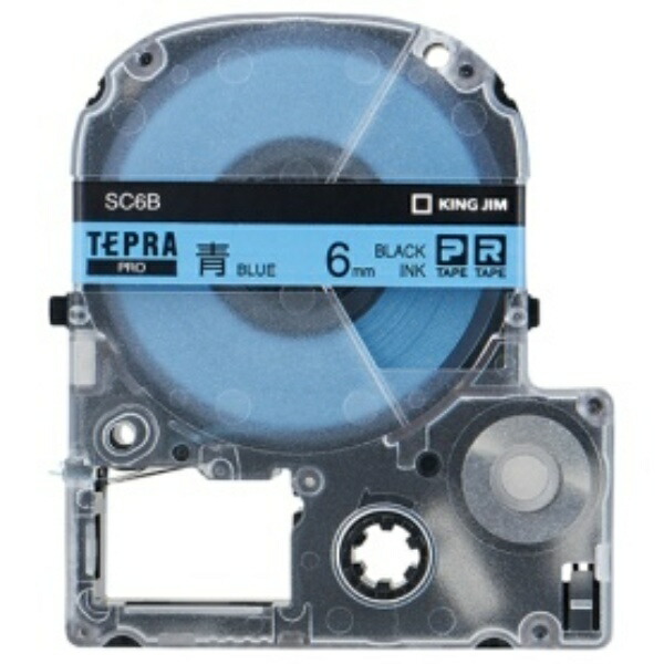 King Jim Tape Cartridge Tepla PRO SC6B Color Label 6mm Blue