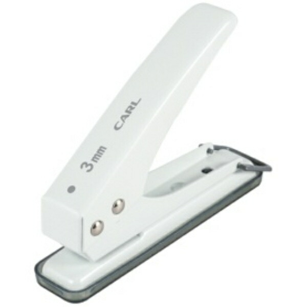 CARL Office Supplies 1-Hole Punch, 3mm Hole Diameter, 18 Sheets, White SD-130-W
