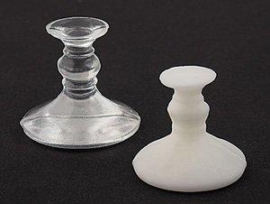 156 Clay Jewelry Die-Cut Cake Stand Support 3D Mold Size 25×20mm Semi-Transparent