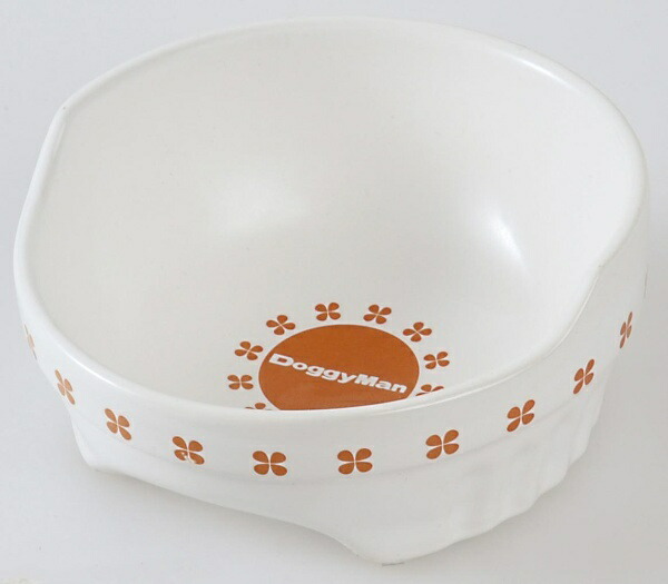 Doggyman Convenient Clover Ceramic Dog Bowl, Medium Size