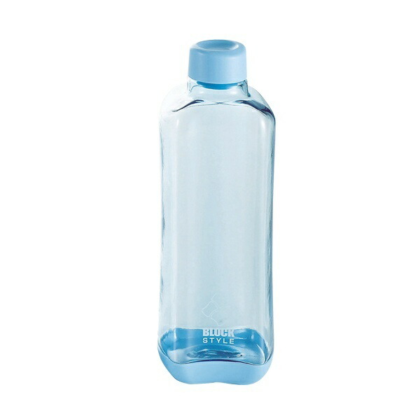 Pearl Metal Water Bottle 1000ml Direct Drink PC Aqua Bottle Blue Block Style H-6038