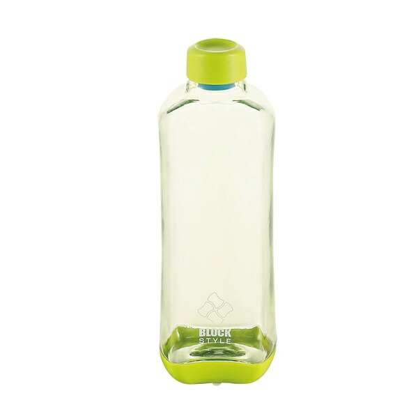 Pearl Metal Water Bottle 1000ml Direct Drink PC Aqua Bottle Green Block Style H-6039
