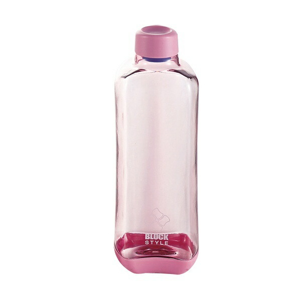 Pearl Metal Water Bottle 1000ml Direct Drink PC Aqua Bottle Pink Block Style H-6040