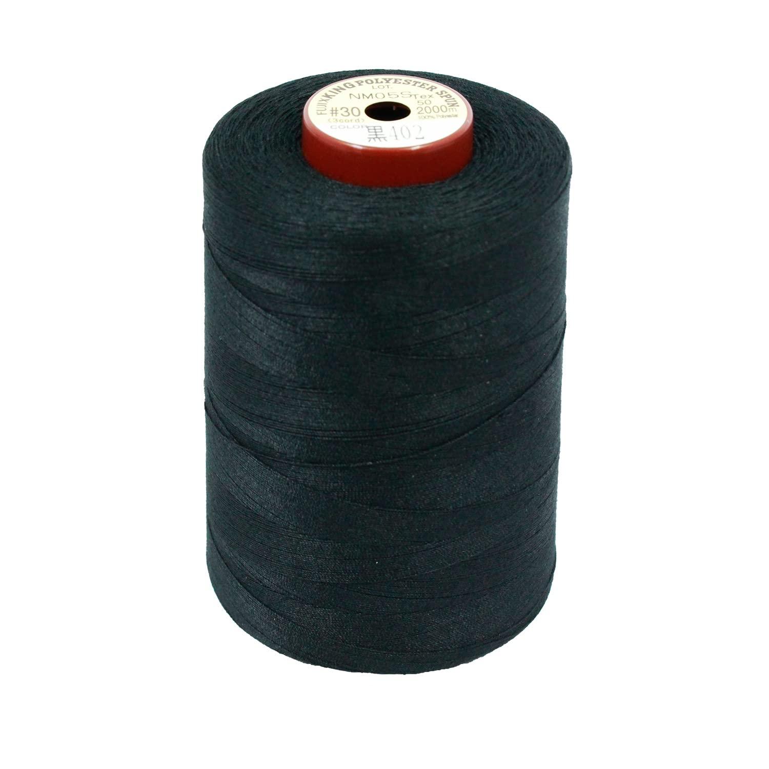 FUJIX Kingspan (Polyester Sewing Thread) No. 30/2000m COL.402 Black