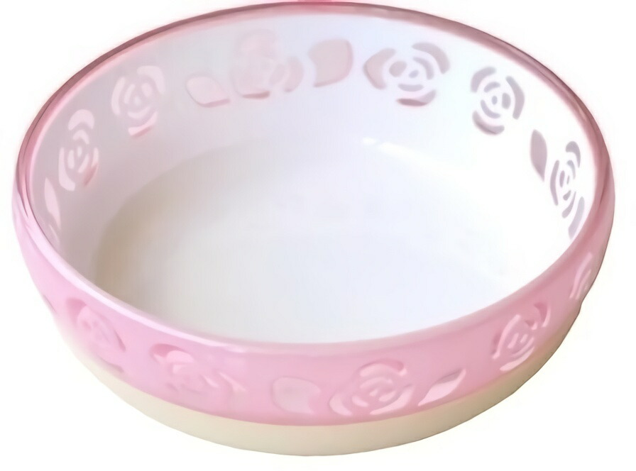 Petz Route Delicious-Looking Cat Bowl S Pink Rose