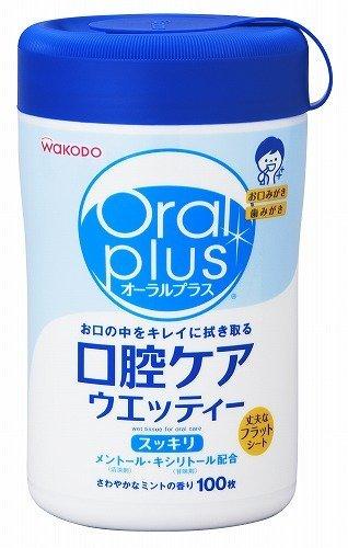 Wakodo Oral Plus Oral Care Wipes, Main Unit, 100 Sheets