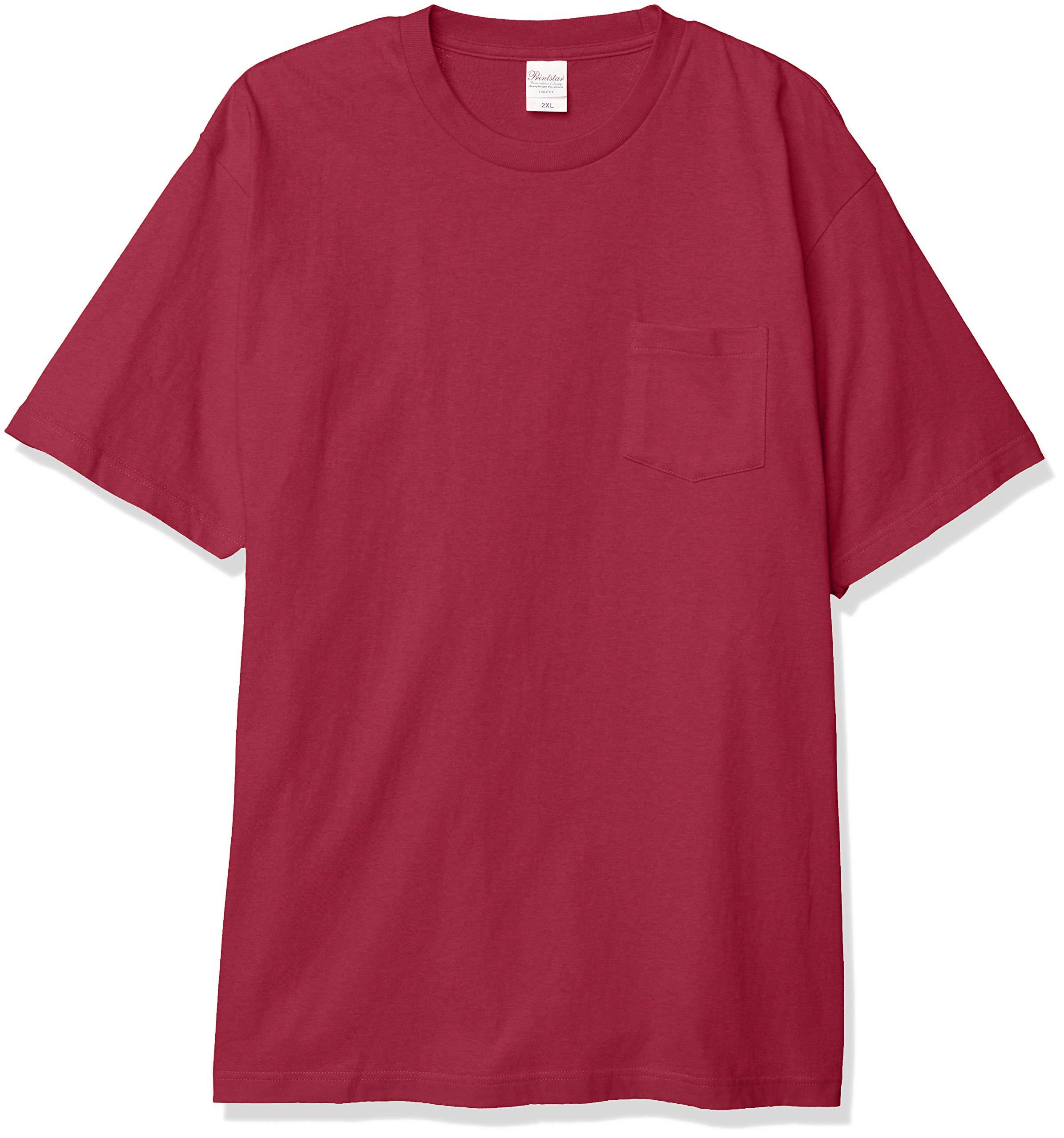[Printstar] Short Sleeve 5.6 oz Heavyweight Pocket T-Shirt Burgundy Japan S (-)