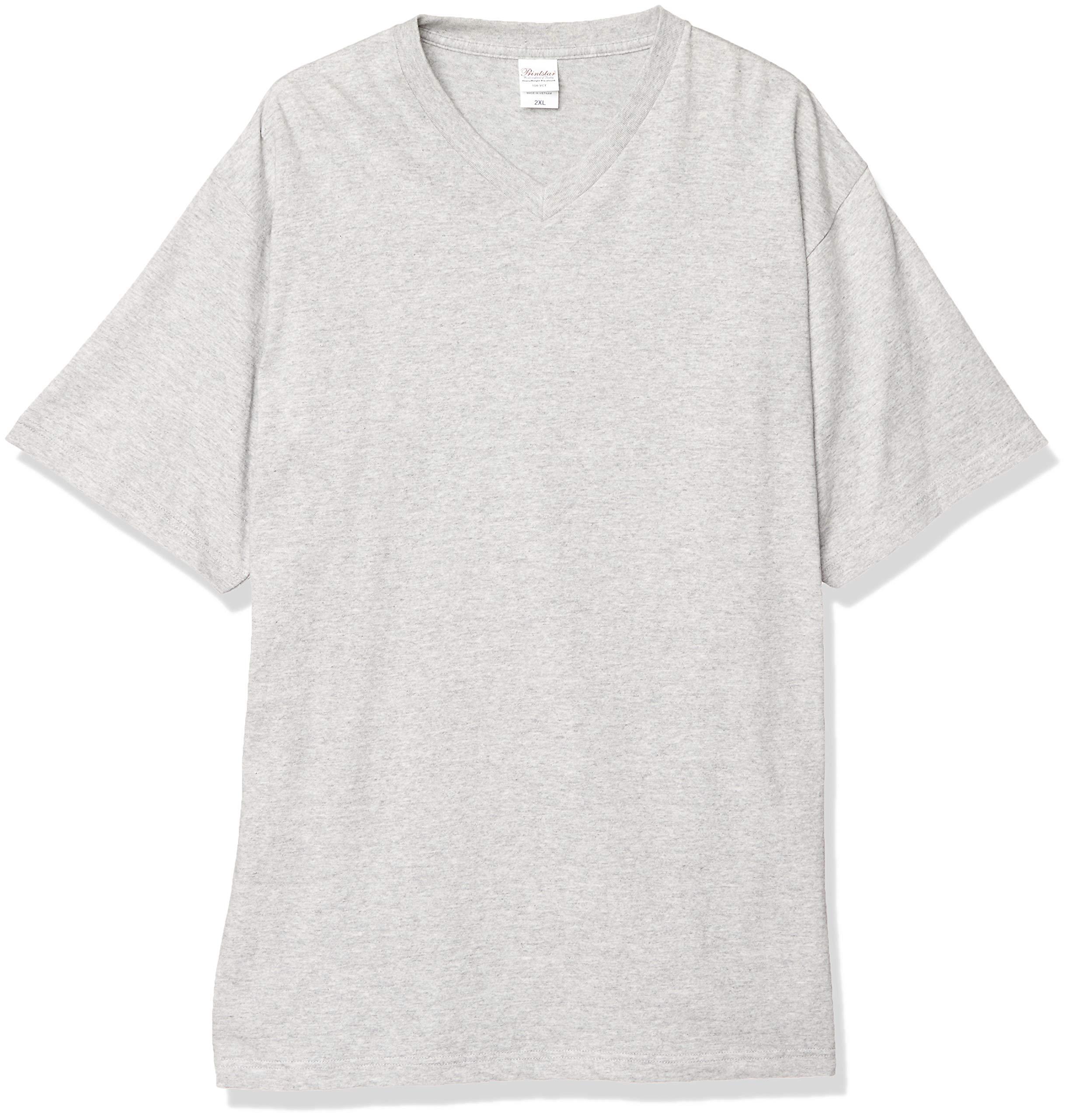 [Printstar] Short Sleeve 5.6 oz Heavyweight V-Neck T-Shirt Heather Gray Japan S (-)