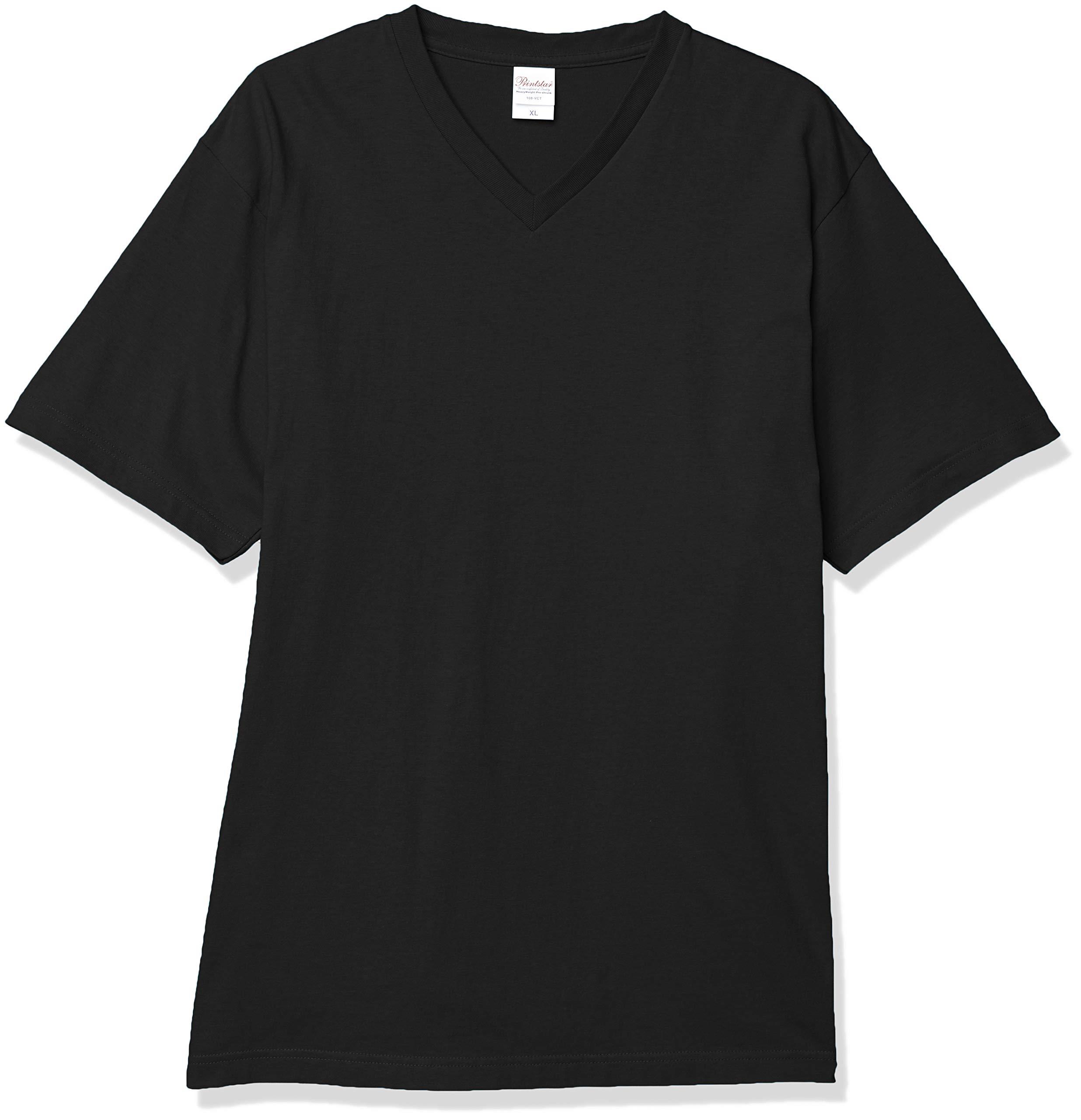 [Printstar] Short Sleeve 5.6 oz Heavyweight V-Neck T-Shirt Black Japan XL (-)