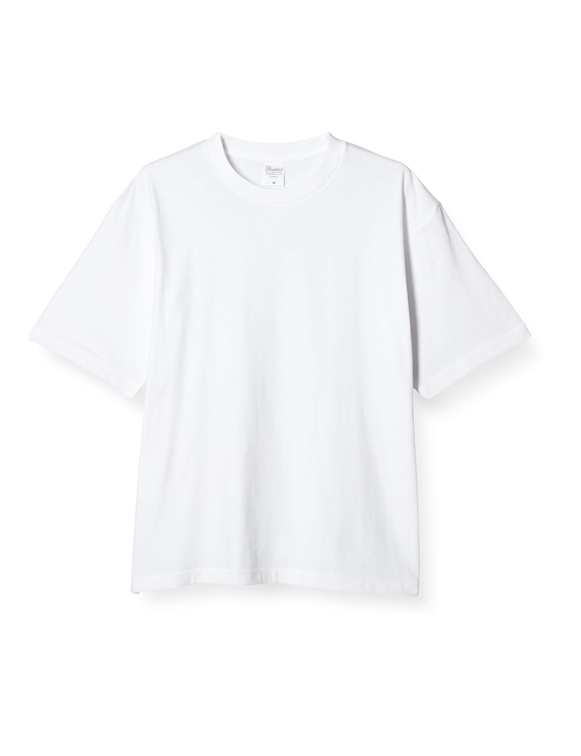 [Printstar] Short Sleeve Solid 5.6 oz Heavyweight Big Silhouette T-Shirt Men's White S