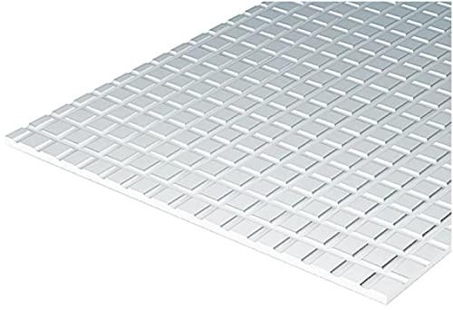 Evergreen Scale Model Plastic Sheet Deep Groove Type Tile Size 2.1mm x 2.1mm Groove Width 0.42mm 1 Sheet Model Material 70EG4502