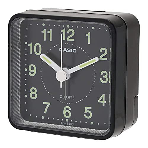 CASIO Analog Travel Alarm Clock Compact Black TQ-140S-1JF