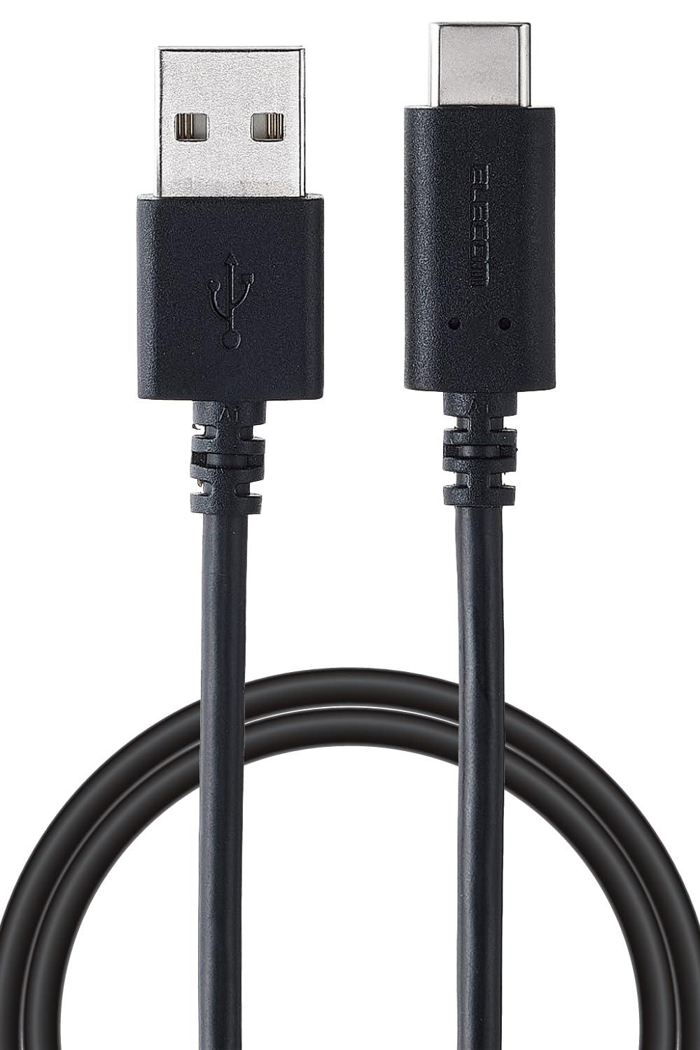 ELECOM USB Type-C Cable 2m 15W USB 2.0 PS5/4 Compatible (PS4 Charging Not Supported) Black GM-AC20BK