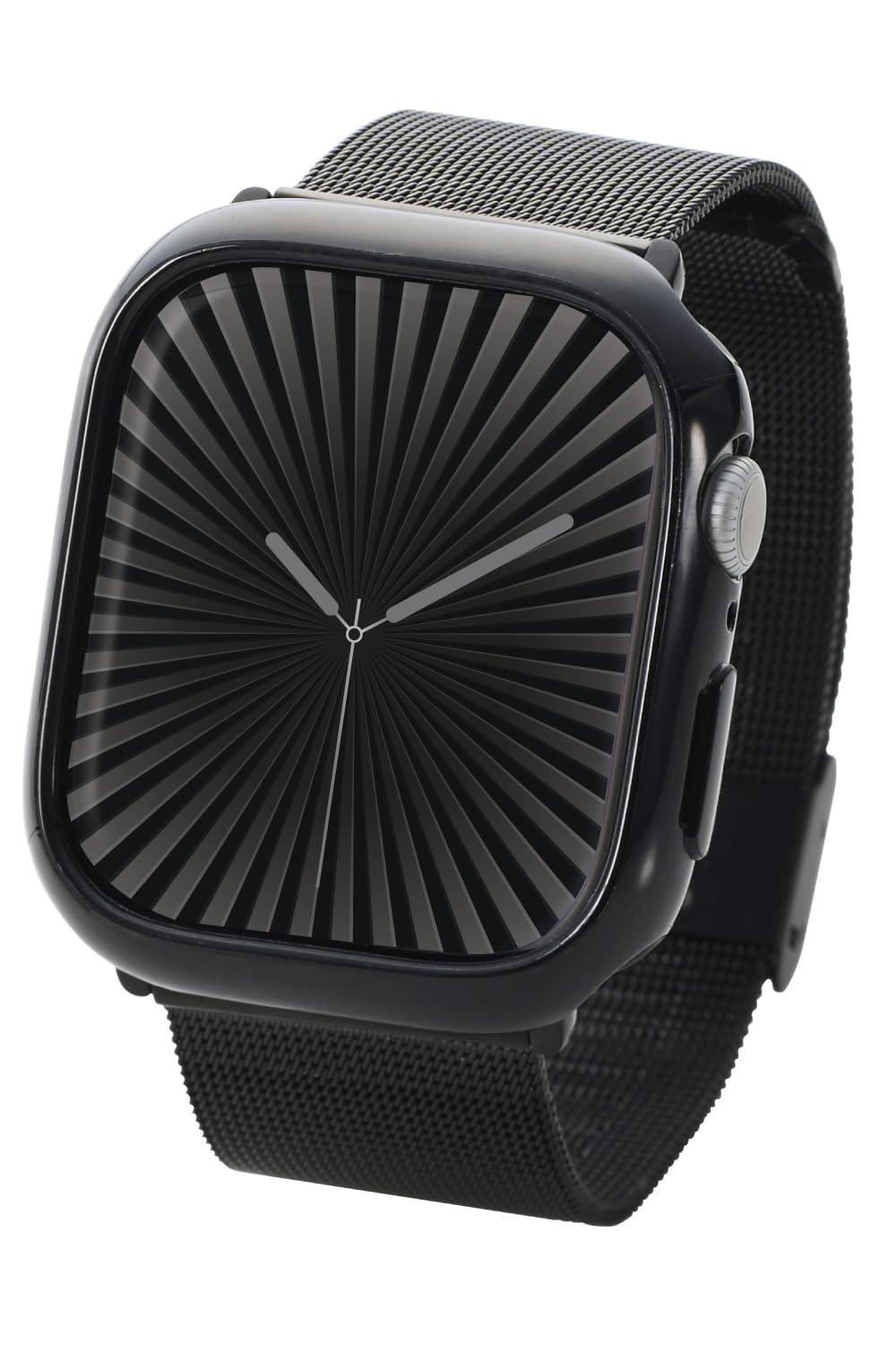 ELECOM Apple Watch Case [46mm] Series 10 Soft Bumper Black AW-24ABPUBK
