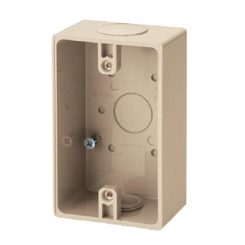 φ22mm Exposure Box (for VE Pipe / Single Direction) Beige