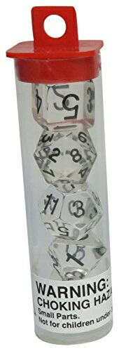 Image Mission Mokyo-sha Dice 5-Piece 3D Clear Dice Set Clear KG14226