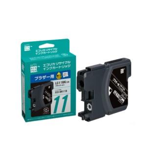 Ecolica Recycled Ink Cartridge Black (Pigment) [Brother: LC11BK Compatible] ECI-BR11B 1 piece