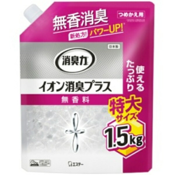 S.T. Deodorant Clear Beads Ion Deodorant Plus Unscented Extra Large Refill 1.5kg 1 Unit